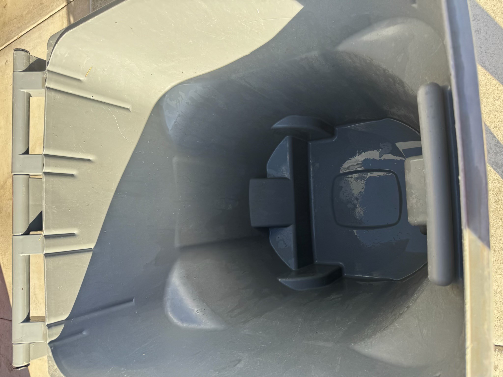 After - clean trash bin